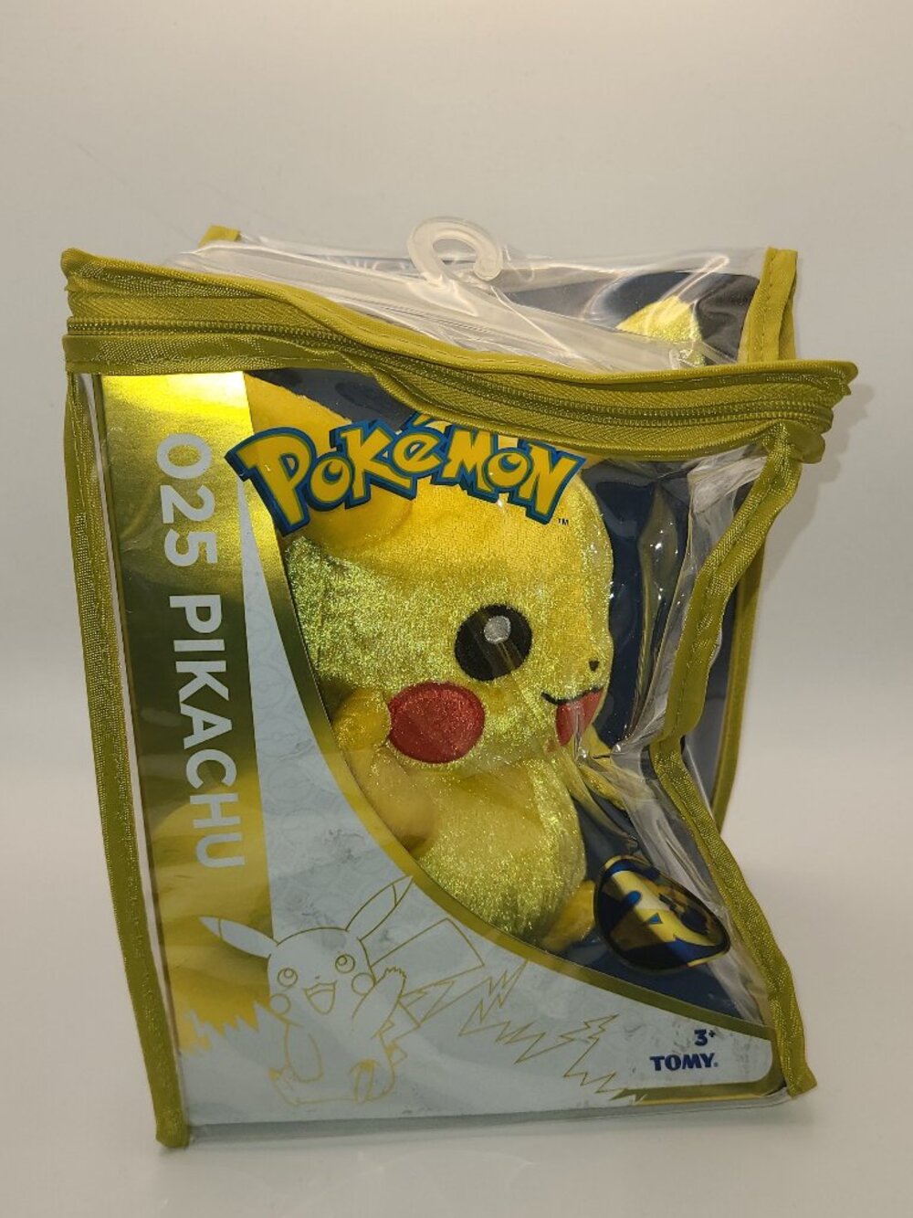 Pokemon 20th Anniversary Winking Pikachu Plush in Bag